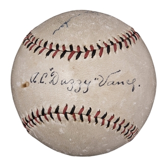 A.C Dazzy Vance and GC Alexander Dual Signed Baseball (PSA/DNA)